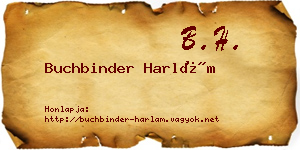 Buchbinder Harlám névjegykártya